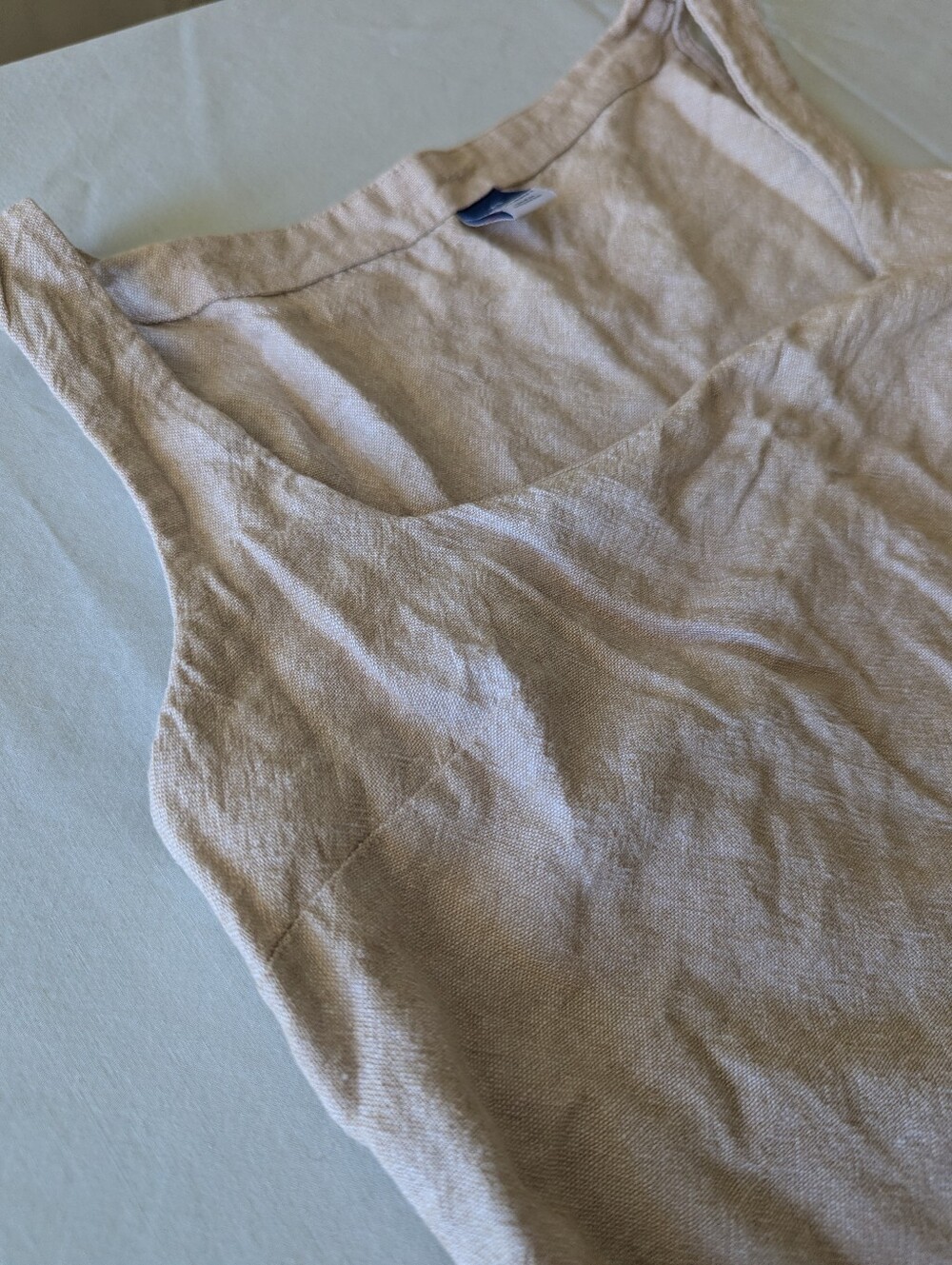 Two-piece Natural Linen Blend Maxi Skirt And Square Neck Top Set - Picture 9 of 16